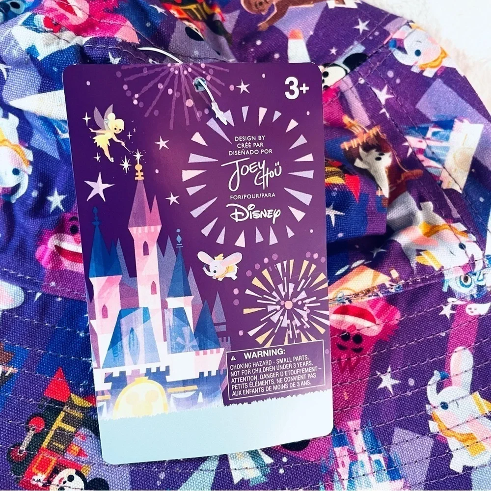 🆕🎡 NWT Disney Bucket Hat, Reversible by Joey Chou - Stitch, Mickey, Dumbo, etc